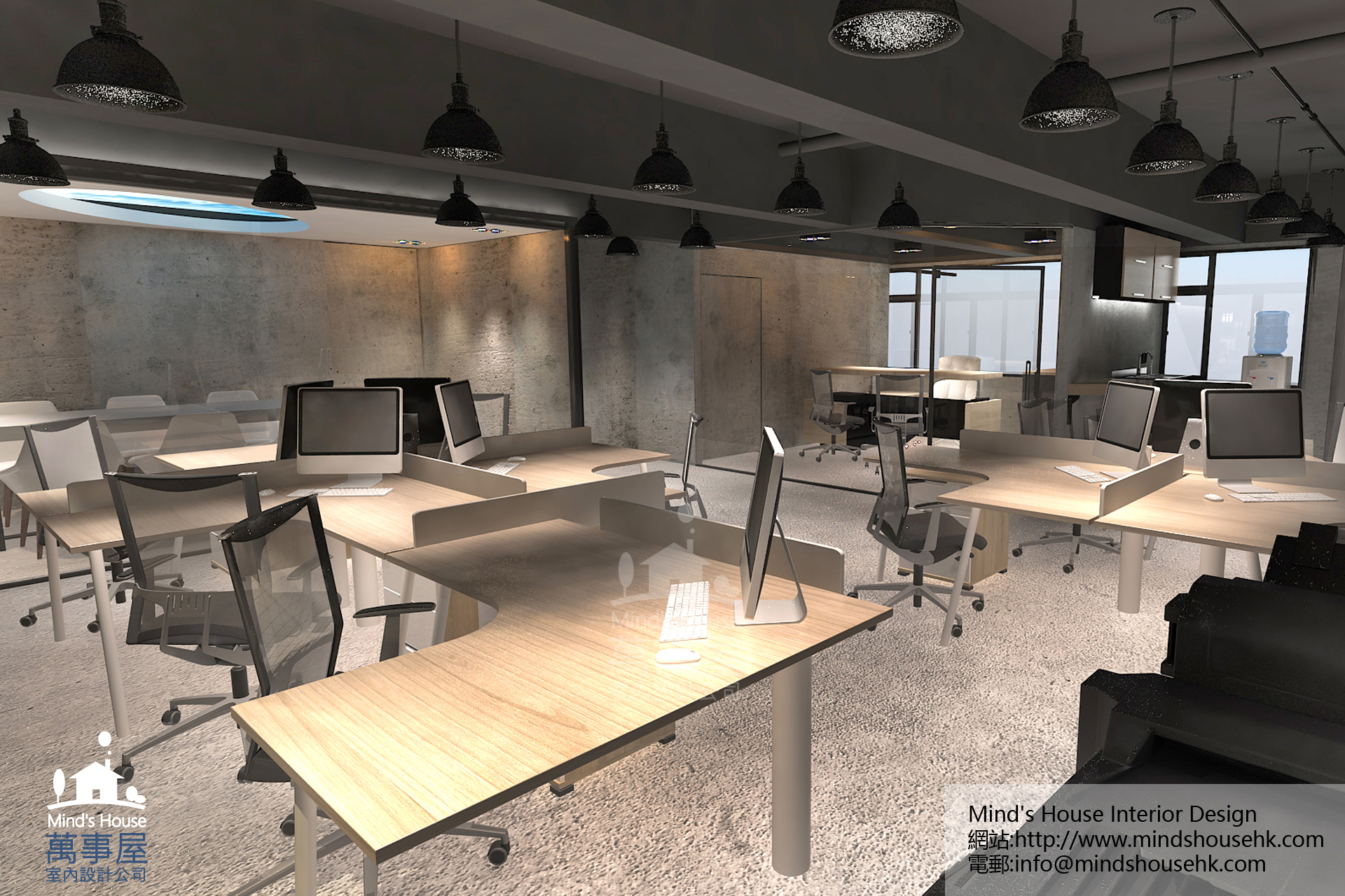 辦公室工業風設計-裝修室內設計 Office industrial style design